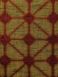 Photo5: Mint M0712O Used Japanese women Dark Yellow HITOE unlined / Wool. Geometrical pattern   (Grade A) (5)