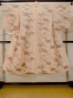 Photo1: M0712S Used Japanese women  Coral HITOE unlined / Wool. Flower   (Grade B) (1)