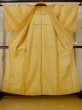 Photo2: M0712U Used Japanese women  Yellow HITOE unlined / Wool. Abstract pattern   (Grade D) (2)