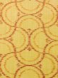 Photo4: M0712U Used Japanese women  Yellow HITOE unlined / Wool. Abstract pattern   (Grade D) (4)