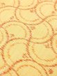 Photo6: M0712U Used Japanese women  Yellow HITOE unlined / Wool. Abstract pattern   (Grade D) (6)