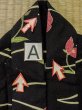 Photo12: M0712Y Used Japanese women  Black HITOE unlined / Wool. Flower,   (Grade D) (12)