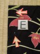Photo16: M0712Y Used Japanese women  Black HITOE unlined / Wool. Flower,   (Grade D) (16)