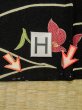 Photo19: M0712Y Used Japanese women  Black HITOE unlined / Wool. Flower,   (Grade D) (19)