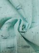 Photo11: M0712Z Used Japanese women  Light Blue HITOE unlined / Linen. Abstract pattern   (Grade B) (11)