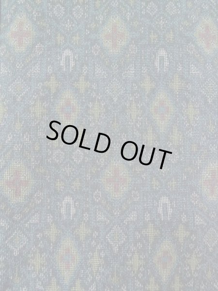 Photo3: M0713A Used Japanese women  Multi Color SHIOZAWA TSUMUGI pongee / Silk. Cross,   (Grade B) (3)