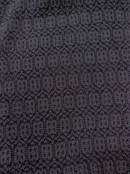 Photo3: M0713B Used Japanese womenDark Purplish Gray HITOE unlined / Silk. Tortoise-shell pattern(Hexagonal pattern),   (Grade A) (3)