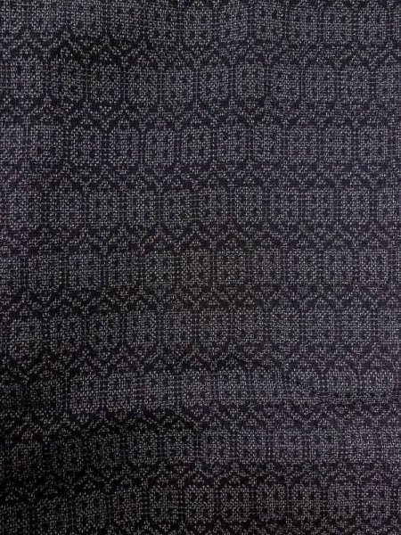 Photo4: M0713B Used Japanese womenDark Purplish Gray HITOE unlined / Silk. Tortoise-shell pattern(Hexagonal pattern),   (Grade A) (4)
