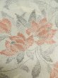 Photo5: M0713C Used Japanese women Light Gray HITOE unlined / Silk. Flower,   (Grade B) (5)