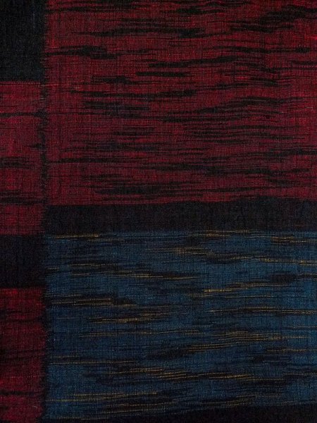 Photo7: M0713D Used Japanese women  Black HITOE unlined / Silk. Quadrangle,   (Grade B) (7)