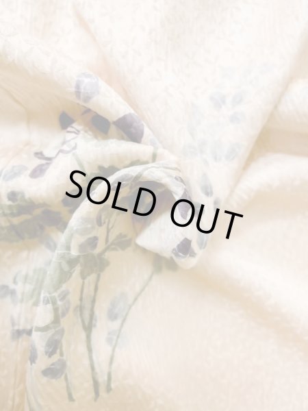 Photo13: Mint M0720C Used Japanese women Pale Pink HOUMONGI formal / Silk. Flower,   (Grade A) (13)