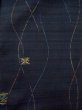 Photo4: M0720I Used Japanese women  Black KOMON dyed / Silk. Geometrical pattern,   (Grade A+) (4)