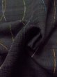 Photo12: M0720I Used Japanese women  Black KOMON dyed / Silk. Geometrical pattern,   (Grade A+) (12)