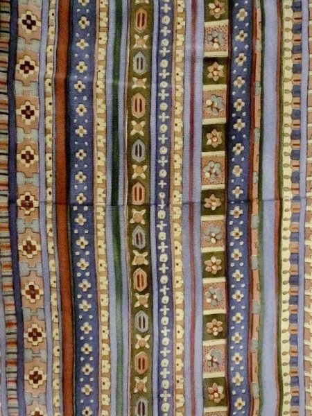 Photo4: Mint M0720K Used Japanese women Pale Multi Color KOMON dyed / Silk. Flower,   (Grade A) (4)