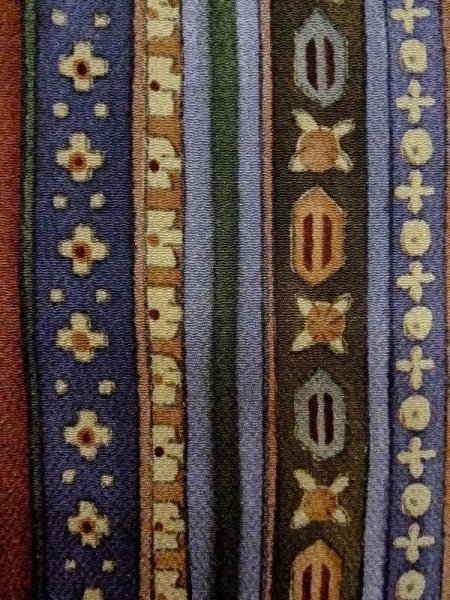 Photo5: Mint M0720K Used Japanese women Pale Multi Color KOMON dyed / Silk. Flower,   (Grade A) (5)