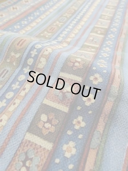 Photo9: Mint M0720K Used Japanese women Pale Multi Color KOMON dyed / Silk. Flower,   (Grade A) (9)