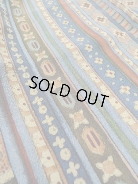 Photo10: Mint M0720K Used Japanese women Pale Multi Color KOMON dyed / Silk. Flower,   (Grade A) (10)