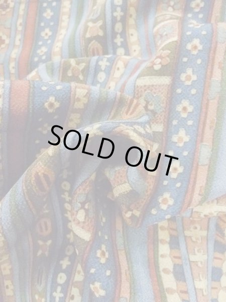 Photo11: Mint M0720K Used Japanese women Pale Multi Color KOMON dyed / Silk. Flower,   (Grade A) (11)