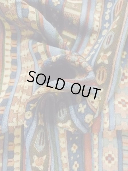 Photo12: Mint M0720K Used Japanese women Pale Multi Color KOMON dyed / Silk. Flower,   (Grade A) (12)