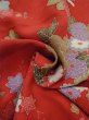 Photo11: M0720M Used Japanese women  Red KOMON dyed / Silk. Flower,   (Grade A) (11)