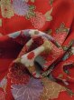 Photo12: M0720M Used Japanese women  Red KOMON dyed / Silk. Flower,   (Grade A) (12)