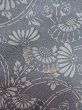 Photo6: M0720N Used Japanese women Pale Gray KOMON dyed / Silk. Flower,   (Grade B) (6)