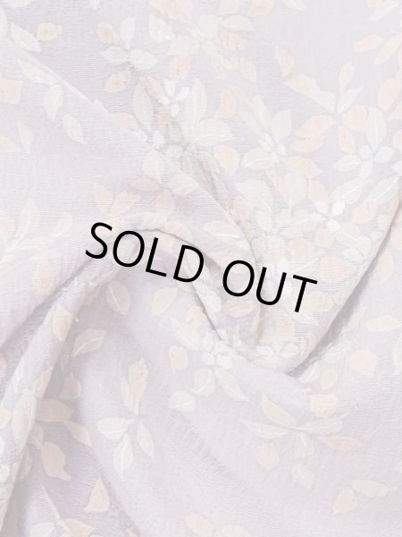 Photo11: M0720P Used Japanese womenPale Light Purple KOMON dyed / Silk. Flower,   (Grade C) (11)