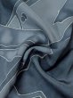 Photo9: M0720R Used Japanese women  Gray KOMON dyed / Silk. Abstract pattern   (Grade C) (9)