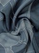 Photo10: M0720R Used Japanese women  Gray KOMON dyed / Silk. Abstract pattern   (Grade C) (10)