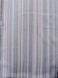 Photo4: Mint M0720T Used Japanese womenPale Light Gray KOMON dyed / Silk. Stripes,   (Grade A) (4)