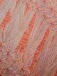 Photo6: Mint M0720U Used Japanese women Grayish Coral KOMON dyed / Silk. Abstract pattern   (Grade A) (6)