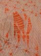 Photo8: Mint M0720U Used Japanese women Grayish Coral KOMON dyed / Silk. Abstract pattern   (Grade A) (8)