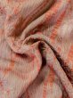 Photo10: Mint M0720U Used Japanese women Grayish Coral KOMON dyed / Silk. Abstract pattern   (Grade A) (10)