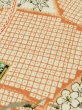 Photo13: Mint M0720V Used Japanese women Light Orange KOMON dyed / Silk. Peony,   (Grade A) (13)