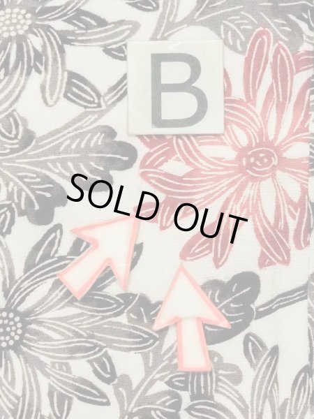 Photo13: M0720W Used Japanese women  Ivory KOMON dyed / Silk. Chrysanthemum   (Grade C) (13)