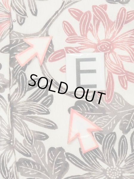 Photo16: M0720W Used Japanese women  Ivory KOMON dyed / Silk. Chrysanthemum   (Grade C) (16)