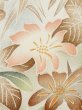 Photo5: M0720X Used Japanese women  Beige KOMON dyed / Silk. Flower,   (Grade A) (5)