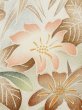 Photo5: M0720X Used Japanese women  Beige KOMON dyed / Silk. Flower,   (Grade A) (5)