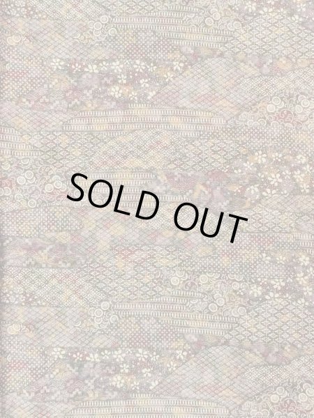 Photo5: Mint M0720Y Used Japanese women  Multi Color KOMON dyed / Silk. Flower,   (Grade A) (5)