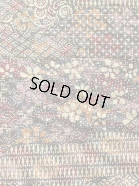 Photo1: Mint M0720Y Used Japanese women  Multi Color KOMON dyed / Silk. Flower,   (Grade A) (1)