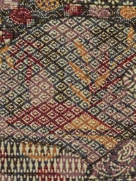 Photo6: Mint M0720Y Used Japanese women  Multi Color KOMON dyed / Silk. Flower,   (Grade A) (6)