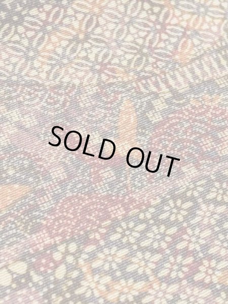 Photo9: Mint M0720Y Used Japanese women  Multi Color KOMON dyed / Silk. Flower,   (Grade A) (9)