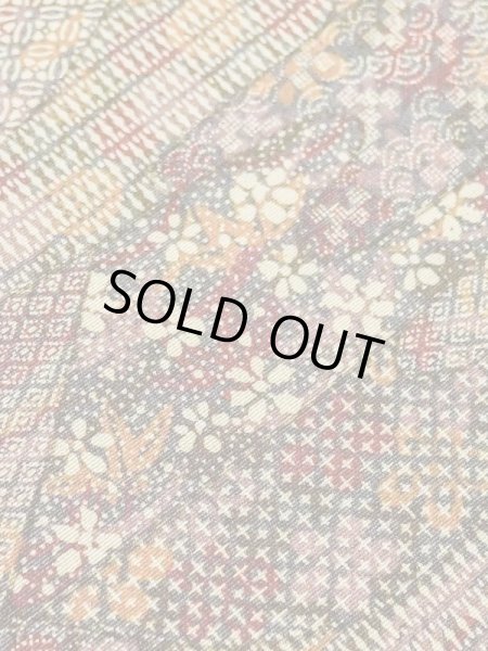 Photo10: Mint M0720Y Used Japanese women  Multi Color KOMON dyed / Silk. Flower,   (Grade A) (10)