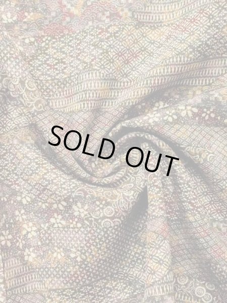 Photo12: Mint M0720Y Used Japanese women  Multi Color KOMON dyed / Silk. Flower,   (Grade A) (12)