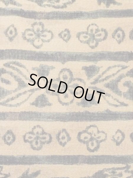 Photo1: M0720Z Used Japanese women Grayish Golden Yellow KOMON dyed / Silk. Flower,   (Grade A) (1)