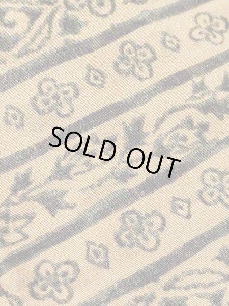 Photo7: M0720Z Used Japanese women Grayish Golden Yellow KOMON dyed / Silk. Flower,   (Grade A) (7)