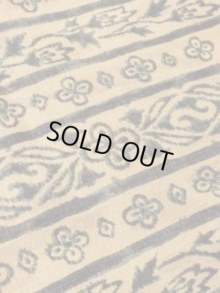 Photo8: M0720Z Used Japanese women Grayish Golden Yellow KOMON dyed / Silk. Flower,   (Grade A) (8)