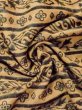 Photo10: M0720Z Used Japanese women Grayish Golden Yellow KOMON dyed / Silk. Flower,   (Grade A) (10)