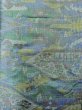 Photo4: M0721B Used Japanese women Grayish Multi Color TSUMUGI pongee / Silk. House,   (Grade C) (4)