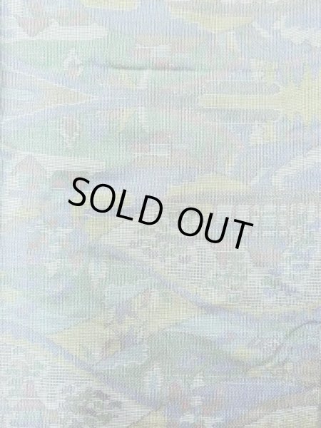 Photo4: M0721B Used Japanese women Grayish Multi Color TSUMUGI pongee / Silk. House,   (Grade C) (4)